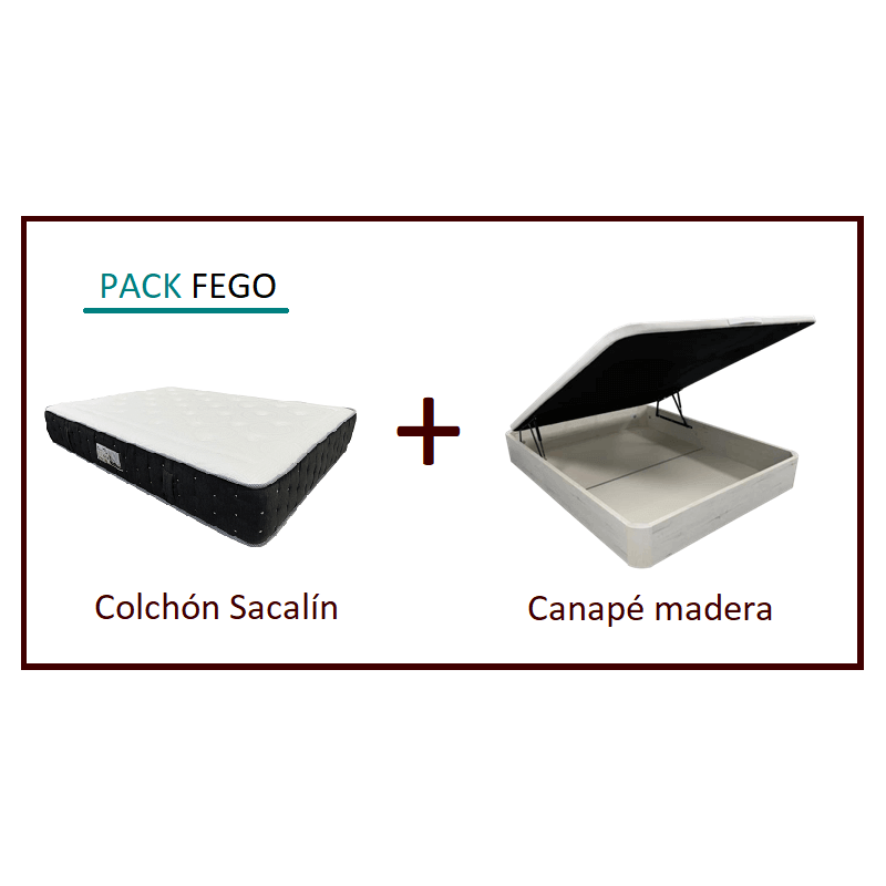 Pack Colchón Sacalín + Canapé de madera